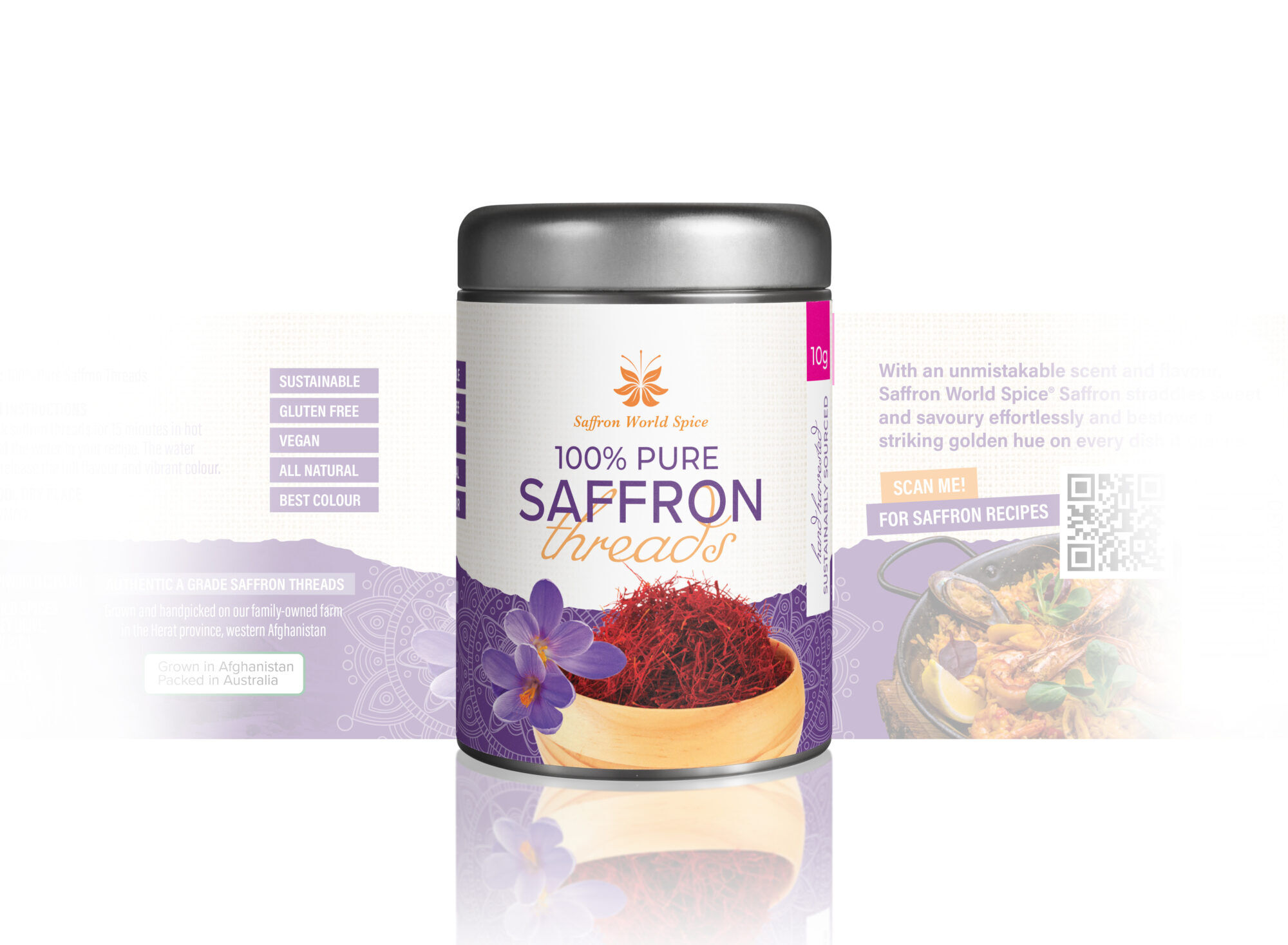 Saffron Product Label Design