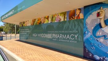 High Wycombe Pharmacy rebrand and sign graphics